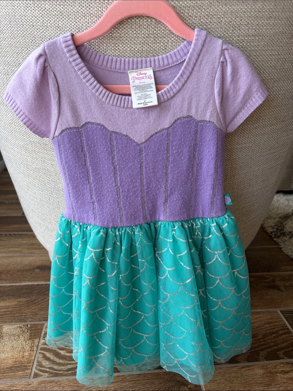 Disney Purple and Teal Mermaid Tulle Dress for Kids